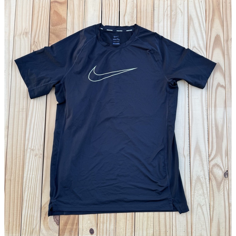 Nike Pro Men's Dri-Fit Shirt Size Large Black‎ Mesh Venting Moisture Wicking